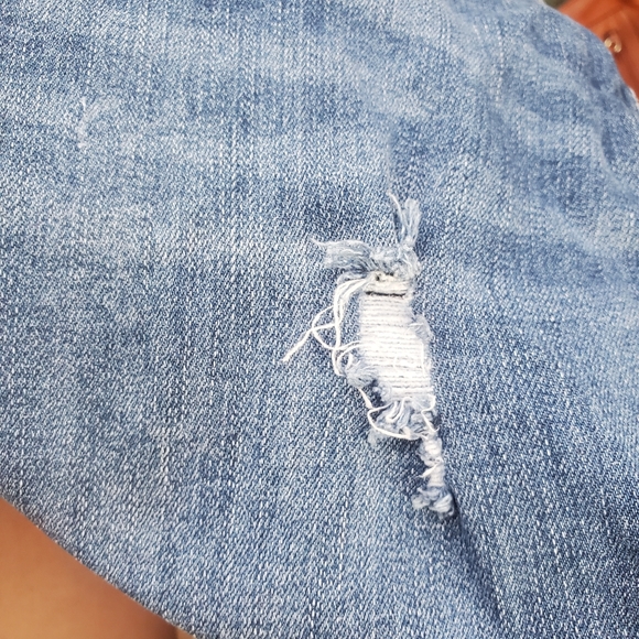 Kut From the Kloth Distressed High Rise Crop Straight Leg Raw Hem Jeans Size 16 - Picture 9 of 12